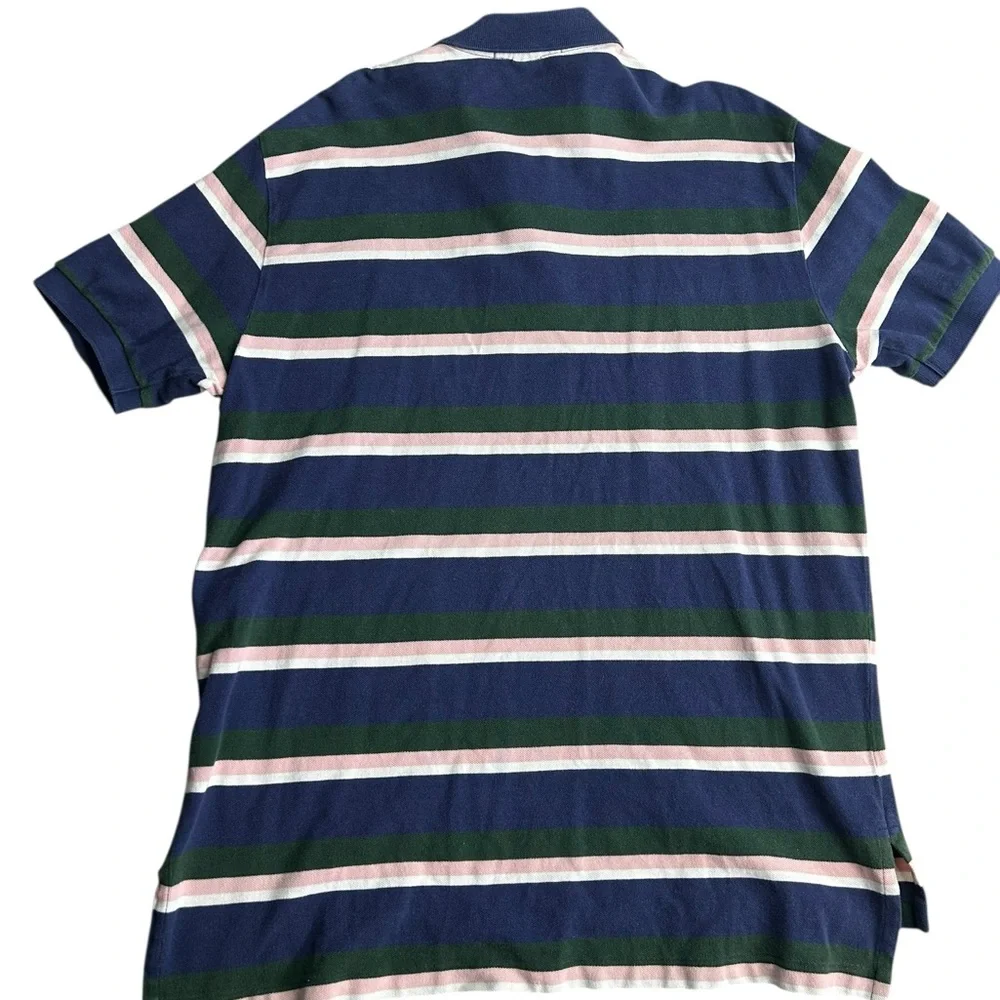 Polo Ralph Lauren‎ Men’s Striped Polo Shirt Navy Green Pink Size Large